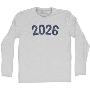 2026 Year Celebration Adult Cotton Long Sleeve T-shirt - Grey Heather 2026 Year Celebration Adult Cotton Long Sleeve T-shirt - Grey Heather