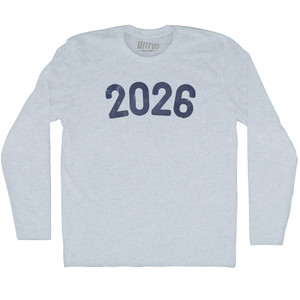 2026 Year Celebration Adult Tri-Blend Long Sleeve T-shirt - Athletic White 2026 Year Celebration Adult Tri-Blend Long Sleeve T-shirt - Athletic White