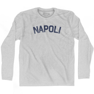 Napoli Adult Cotton Long Sleeve T-shirt - Grey Heather Napoli Adult Cotton Long Sleeve T-shirt - Grey Heather