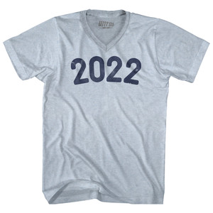 2022 Year Celebration Adult Tri-Blend V-neck T-shirt - Athletic White 2022 Year Celebration Adult Tri-Blend V-neck T-shirt - Athletic White