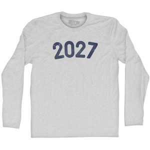 2027 Year Celebration Adult Cotton Long Sleeve T-shirt - Grey Heather 2027 Year Celebration Adult Cotton Long Sleeve T-shirt - Grey Heather
