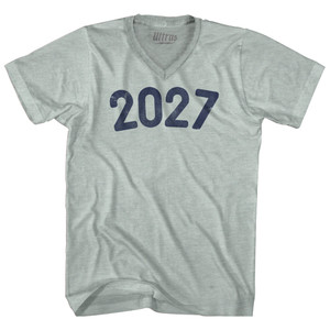 2027 Year Celebration Adult Tri-Blend V-neck T-shirt - Athletic Cool Grey 2027 Year Celebration Adult Tri-Blend V-neck T-shirt - Athletic Cool Grey