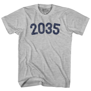 2035 Year Celebration Womens Cotton Junior Cut T-Shirt - Grey Heather 2035 Year Celebration Womens Cotton Junior Cut T-Shirt - Grey Heather