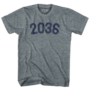 2036 Year Celebration Adult Tri-Blend T-shirt - Athletic Grey