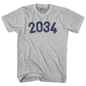 2034 Year Celebration Adult Cotton T-shirt - Grey Heather