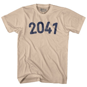 2041 Year Celebration Adult Cotton T-shirt - Creme