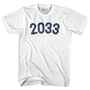 2033 Year Celebration Adult Cotton T-shirt - White