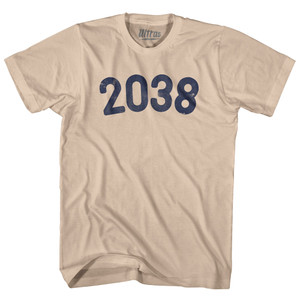 2038 Year Celebration Adult Cotton T-shirt - Creme