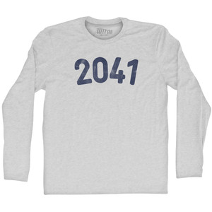 2041 Year Celebration Adult Cotton Long Sleeve T-shirt - Grey Heather 2041 Year Celebration Adult Cotton Long Sleeve T-shirt - Grey Heather