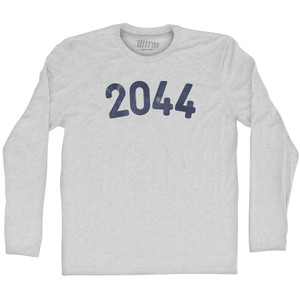 2044 Year Celebration Adult Cotton Long Sleeve T-shirt - Grey Heather 2044 Year Celebration Adult Cotton Long Sleeve T-shirt - Grey Heather