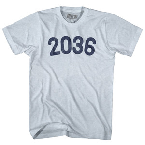 2036 Year Celebration Adult Tri-Blend T-shirt - Athletic White
