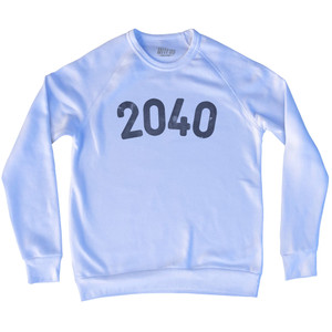2040 Year Celebration Adult Tri-Blend Sweatshirt - White
