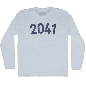 2041 Year Celebration Adult Tri-Blend Long Sleeve T-shirt - Athletic White 2041 Year Celebration Adult Tri-Blend Long Sleeve T-shirt - Athletic White