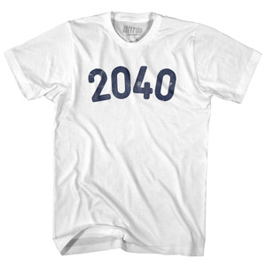 2040 Year Celebration Adult Cotton T-shirt - White