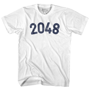 2048 Year Celebration Womens Cotton Junior Cut T-Shirt - White