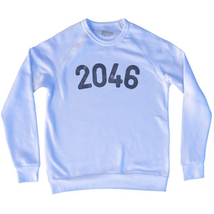 2046 Year Celebration Adult Tri-Blend Sweatshirt - White
