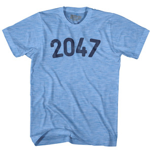 2047 Year Celebration Adult Tri-Blend T-shirt - Athletic Blue