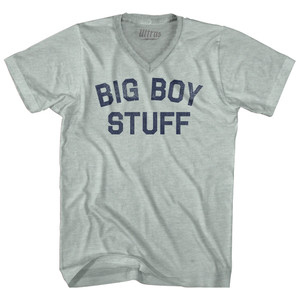 Big Boy Stuff Adult Tri-Blend V-neck T-shirt - Athletic Cool Grey Big Boy Stuff Adult Tri-Blend V-neck T-shirt - Athletic Cool Grey