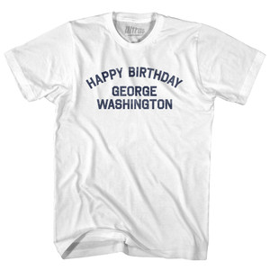 Happy Birthday George Washington Youth Cotton T-shirt - White