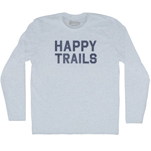 Happy Trails Adult Tri-Blend Long Sleeve T-shirt - Athletic White Happy Trails Adult Tri-Blend Long Sleeve T-shirt - Athletic White