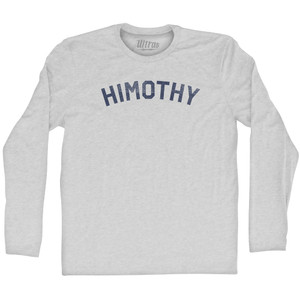Himothy Adult Cotton Long Sleeve T-shirt - Grey Heather
