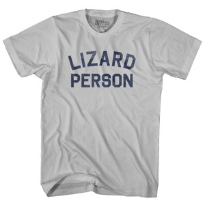 Lizard Person Adult Cotton T-shirt - Cool Grey