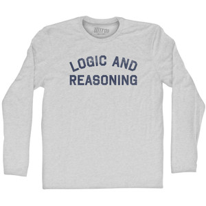 Logic And Reasoning Adult Cotton Long Sleeve T-shirt - Grey Heather