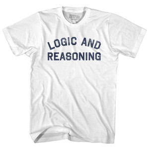 Logic And Reasoning Womens Cotton Junior Cut T-Shirt - White
