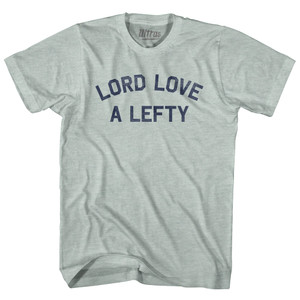 Lord Love A Lefty Adult Tri-Blend T-shirt - Athletic Cool Grey