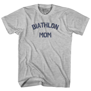 Biathlon Mom Womens Cotton Junior Cut T-Shirt - Grey Heather