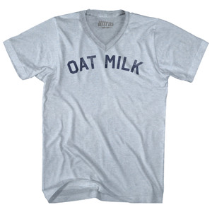 Oat Milk Adult Tri-Blend V-neck T-shirt - Athletic White