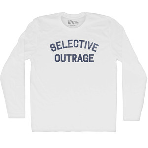 Selective Outrage Adult Cotton Long Sleeve T-shirt - White Selective Outrage Adult Cotton Long Sleeve T-shirt - White