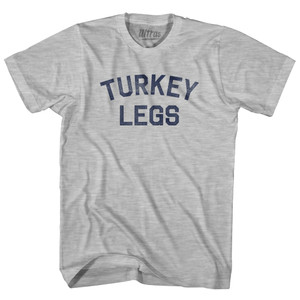 Turkey Legs Adult Cotton T-shirt - Grey Heather