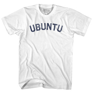 Ubuntu Womens Cotton Junior Cut T-Shirt - White