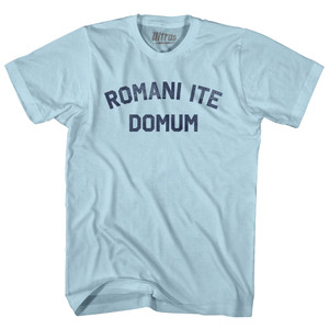 Romani Ite Domum Adult Cotton T-shirt - Light Blue