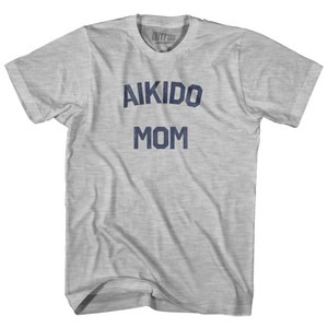 Aikido Mom Adult Cotton T-shirt - Grey Heather