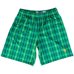 Adult Medium Kelly Tartan Paid Lacrosse Shorts (no logo on bottom left) Final Sale zt42