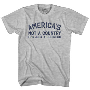 America's Not A Country It's Just A Business Adult Cotton T-shirt - Grey Heather
