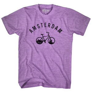 Amsterdam Bike Adult Tri-Blend T-shirt - Athletic Purple Amsterdam Bike Adult Tri-Blend T-shirt - Athletic Purple