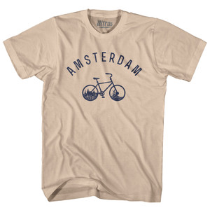 Amsterdam Bike Adult Cotton T-shirt - Creme