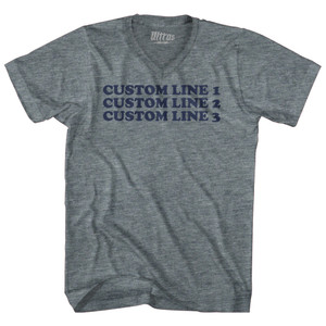Custom Cooper Font Tri-Blend V-neck Womens Junior Cut T-shirt - Athletic Grey Custom Cooper Font Tri-Blend V-neck Womens Junior Cut T-shirt - Athletic Grey