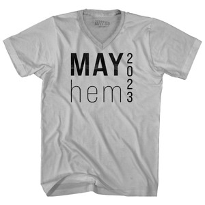 MAY Hem 2023 Black Art Adult Tri-Blend V-neck T-shirt - Cool Grey