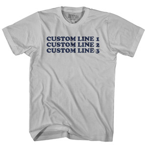 Custom Cooper Font Adult Cotton T-shirt - Cool Grey