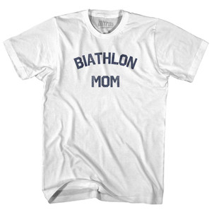 Biathlon Mom Adult Cotton T-shirt - White