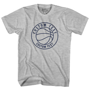 Basketball Custom Text Youth Cotton T-shirt - Grey Heather Basketball Custom Text Youth Cotton T-shirt - Grey Heather