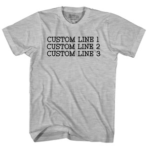Custom Typewriter Font Adult Cotton T-shirt - Grey Heather