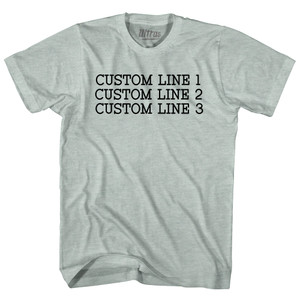 Custom Typewriter Font Adult Tri-Blend T-shirt - Athletic Cool Grey Custom Typewriter Font Adult Tri-Blend T-shirt - Athletic Cool Grey