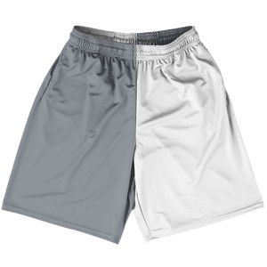 Grey Dark And White Quad Color Lacrosse Shorts Made In USA Grey Dark And White Quad Color Lacrosse Shorts Made In USA