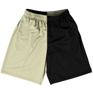 Vegas Gold And Black Quad Color Basketball Practice Shorts Made In USA Vegas Gold And Black Quad Color Basketball Practice Shorts Made In USA