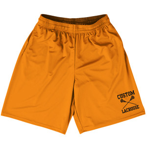 Custom Lacrosse Orange Tennessee Black Art Lacrosse Shorts Made In USA Custom Lacrosse Orange Tennessee Black Art Lacrosse Shorts Made In USA